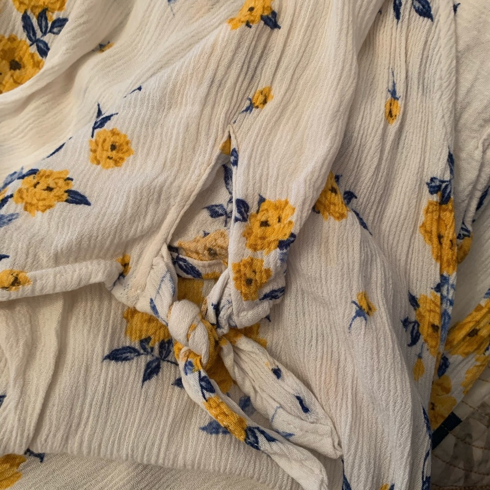 Vintage Crinkled Fabric Floral Patterned Wrap Dress size 14 fits like a 12 EUC - Picture 5 of 10